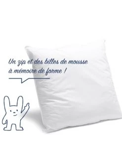 Bleu Câlin Oreillers Oreiller à Copeaux Mousse Mémoire De Forme Enveloppe Coton 60x60cm 9 Bleu Câlin Oreillers Oreiller à Copeaux Mousse Mémoire De Forme Enveloppe Coton 60x60cm -Sommiers Soldes oreiller a copeaux mousse memoire de forme enveloppe coton 60x60cm 3