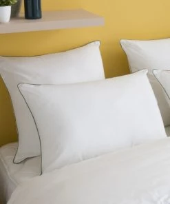 WAKE ME GREEN Oreillers Oreiller FERME Respirant - Coton Bio 60x60 Cm -Sommiers Soldes oreiller ferme respirant coton bio 60x60 cm 1