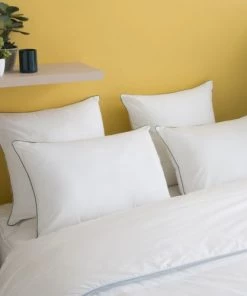 WAKE ME GREEN Oreillers Oreiller FERME Respirant - Coton Bio 60x60 Cm -Sommiers Soldes oreiller ferme respirant coton bio 60x60 cm 4