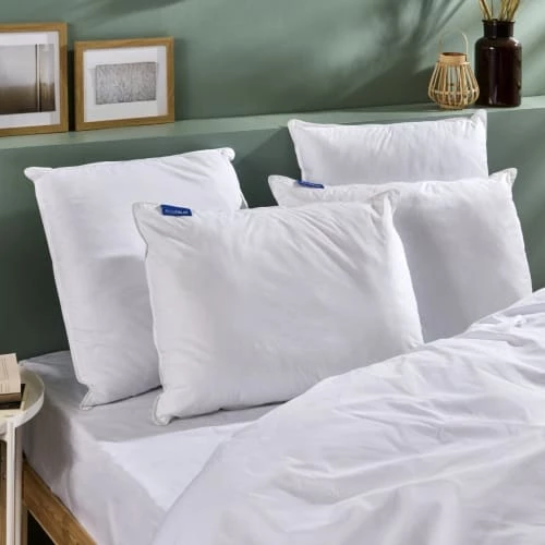 Bleu Câlin Oreillers Oreiller Gonflant Confort Ferme Enveloppe Coton Percale 65x65cm 4 Bleu Câlin Oreillers Oreiller Gonflant Confort Ferme Enveloppe Coton Percale 65x65cm – Image 2