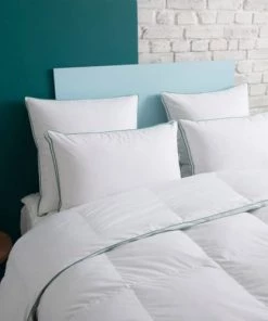 WAKE ME GREEN Oreillers Oreiller MEDIUM 50% Duvet - Coton Bio 65x65 Cm -Sommiers Soldes oreiller medium 50 duvet coton bio 65x65 cm 4