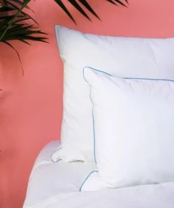 WAKE ME GREEN Oreillers Oreiller MEDIUM Fibre Ergonomique - Coton Bio 60x60 Cm -Sommiers Soldes oreiller medium fibre ergonomique coton bio 60x60 cm 4