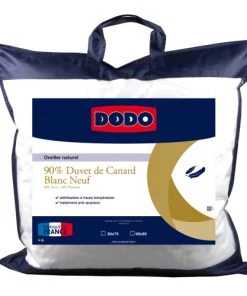 Dodo Oreillers Oreiller Naturel 90% Duvet De Canard 65x65 Cm -Sommiers Soldes oreiller naturel 90 duvet de canard 65x65 cm 2