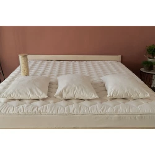 Pilimpi Oreillers Oreiller Naturel Ferme Coton Bio - 100% LAINE VIERGE-60 X 60 Cm 6 Pilimpi Oreillers Oreiller Naturel Ferme Coton Bio - 100% LAINE VIERGE-60 X 60 Cm – Image 4