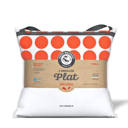 Petit Meunier Oreillers Oreiller Plat Naturel Carré 60x60 4 Petit Meunier Oreillers Oreiller Plat Naturel Carré 60x60 – Image 2