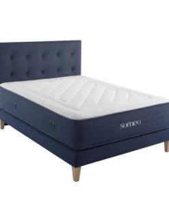 Someo Lits Pack Literie Ressorts, Sommier, Pieds Et Tête De Lit 160 X 200 30,5 Cm