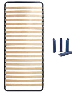 Altobuy Sommiers Pack Sommier 20 Lattes 90x190cm + Pieds Bleus