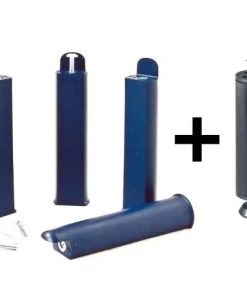 Altobuy Sommiers Pack Sommier 2x20 Lattes 160x200cm + Pieds Bleus + Pied Central -Sommiers Soldes pack sommier 2x20 lattes 160x200cm pieds bleus pied central 2