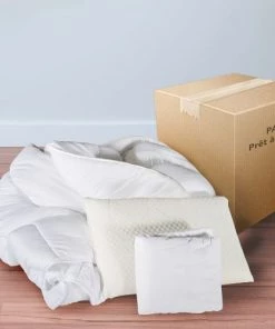 Olympe Oreillers Protège Matelas + Couette + Oreiller 90x190 -Sommiers Soldes protege matelas couette oreiller 90x190 5