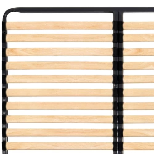 Altobuy Sommiers Sommier 2x22 Lattes 160x200cm Noir Et Naturel 4 Altobuy Sommiers Sommier 2x22 Lattes 160x200cm Noir Et Naturel – Image 2