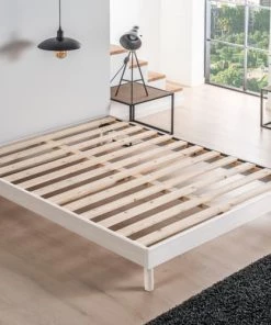 Olympe Sommiers Sommier à Lattes 90x190 Blanc -Sommiers Soldes sommier a lattes 90x190 blanc 1