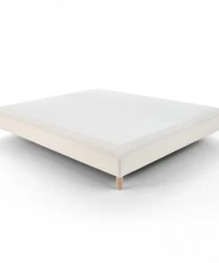 Oviala Sommiers Sommier à Lattes Actives En Bois Massif Blanc 140 X 200 Cm