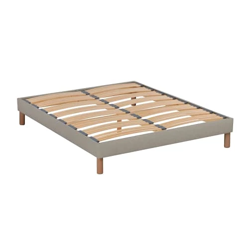 NUIT DE COTON Sommiers Sommier à Lattes En Bois 140x200 Coloris Beige Livré En Kit 3 NUIT DE COTON Sommiers Sommier à Lattes En Bois 140x200 Coloris Beige Livré En Kit