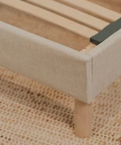 NUIT DE COTON Sommiers Sommier à Lattes En Bois 90x190 Coloris Beige Livré En Kit -Sommiers Soldes sommier a lattes en bois 90x190 coloris beige livre en kit 3