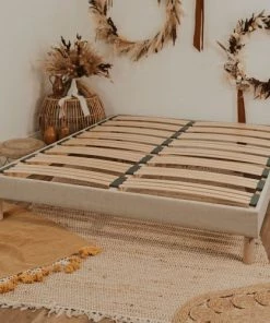 NUIT DE COTON Sommiers Sommier à Lattes En Bois 90x190 Coloris Beige Livré En Kit -Sommiers Soldes sommier a lattes en bois 90x190 coloris beige livre en kit 4