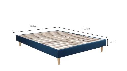 Moondaca Sommiers Sommier à Lattes En Kit 140x190 Tissu Déco + 4 Pieds 7 Moondaca Sommiers Sommier à Lattes En Kit 140x190 Tissu Déco + 4 Pieds – Image 5