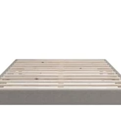 Moondaca Sommiers Sommier à Lattes En Kit 140x190 Tissu Déco + 4 Pieds -Sommiers Soldes sommier a lattes en kit 140x190 tissu deco 4 pieds 17