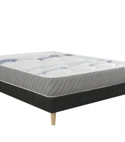 Moondaca Sommiers Sommier à Lattes En Kit 140x190 Tissu Déco + 4 Pieds -Sommiers Soldes sommier a lattes en kit 140x190 tissu deco 4 pieds 2