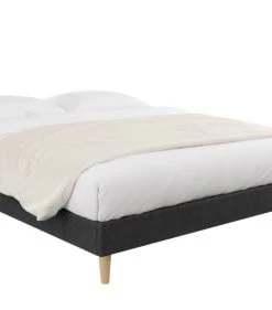 Moondaca Sommiers Sommier à Lattes En Kit 140x190 Tissu Déco + 4 Pieds -Sommiers Soldes sommier a lattes en kit 140x190 tissu deco 4 pieds 3