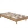 Moondaca Sommiers Sommier à Lattes En Kit 90x190 Bois Déco Chêne + 5 Pieds