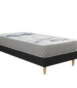 Moondaca Sommiers Sommier à Lattes En Kit 90x190 Tissu Déco + 4 Pieds -Sommiers Soldes sommier a lattes en kit 90x190 tissu deco 4 pieds 2