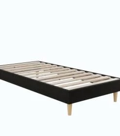 Moondaca Sommiers Sommier à Lattes En Kit 90x190 Tissu Déco + 4 Pieds