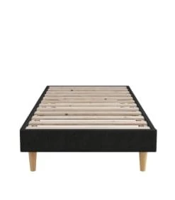Moondaca Sommiers Sommier à Lattes En Kit 90x190 Tissu Déco + 4 Pieds -Sommiers Soldes sommier a lattes en kit 90x190 tissu deco 4 pieds 5
