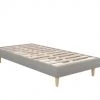 Moondaca Sommiers Sommier à Lattes En Kit 90x190 Tissu Déco + 4 Pieds