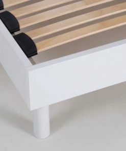 Maison Aubertin Sommiers Sommier à Lattes En Kit Bois Couleur Blanc 160x200 -Sommiers Soldes sommier a lattes en kit bois couleur blanc 160x200 3