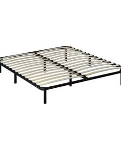 Olympe Sommiers Sommier à Lattes En Métal 140x200 Coloris Noir Livré En Kit