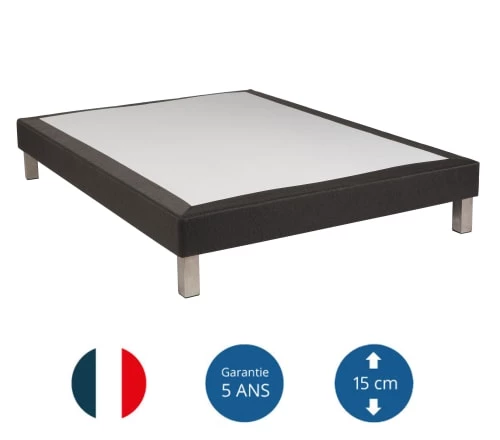 Sommiers Sommier Déco Someo Gris Foncé Chiné 90x200 4 Sommiers Sommier Déco Someo Gris Foncé Chiné 90x200 – Image 2