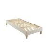 Someo Sommiers Sommier Déco Tapissier éco-responsable 120 X 190 Ecru -Sommiers Soldes sommier deco tapissier eco responsable 120 x 190 ecru