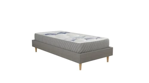 Moondaca Sommiers Sommier Déco Tapissier En Kit 90x190 Gris Clair 4 Pieds Inclus 5 Moondaca Sommiers Sommier Déco Tapissier En Kit 90x190 Gris Clair 4 Pieds Inclus – Image 3