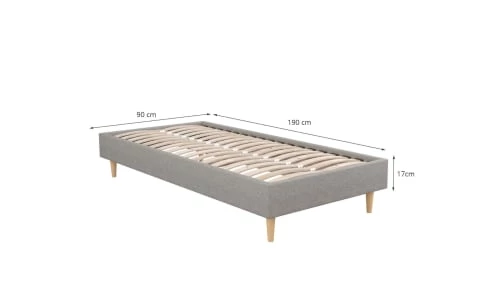 Moondaca Sommiers Sommier Déco Tapissier En Kit 90x190 Gris Clair 4 Pieds Inclus 8 Moondaca Sommiers Sommier Déco Tapissier En Kit 90x190 Gris Clair 4 Pieds Inclus – Image 6