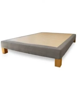 Biosense Sommiers Sommier Déco Vintage Gris Cendré Lin Et Coton Bio 140x190