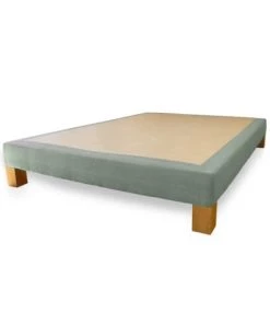 Biosense Sommiers Sommier Déco Vintage Menthe Pastel Lin Et Coton Bio 2x80x200