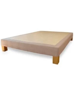 Biosense Sommiers Sommier Déco Vintage Rose Poudré Lin Et Coton Bio 90x200