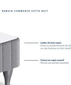 Simmons Sommiers Sommier Duo à Lattes Airsom, Soutien Ferme 2X90X200, 15cm De Hauteur -Sommiers Soldes sommier duo a lattes airsom soutien ferme 2x90x200 15cm de hauteur 2