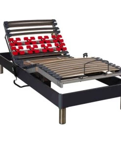 Someo Sommiers Sommier électrique De Relaxation Anthracite à Plots 90x200