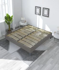 Olympe Sommiers Sommier En Kit Gris Clair 90x200 -Sommiers Soldes sommier en kit gris clair 90x200 5