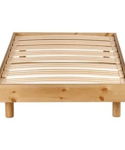 Grenier Alpin Sommiers Sommier En Pin Massif à Lattes Multiplies 90 X 190 Cm