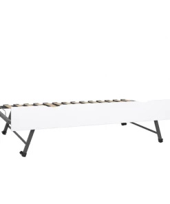 ID Kids Sommiers Sommier Gigogne Avec Façade 2 Mains 90x200 Cm Bois Massif Blanc