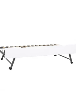 ID Kids Sommiers Sommier Gigogne Avec Façade 2 Mains 90x200 Cm Bois Massif Blanc -Sommiers Soldes sommier gigogne avec facade 2 mains 90x200 cm bois massif blanc 2