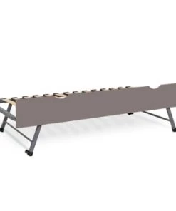 ID Kids Sommiers Sommier Gigogne Avec Façade 90x190 Cm Bois Massif Anthracite -Sommiers Soldes sommier gigogne avec facade 90x190 cm bois massif lin 5