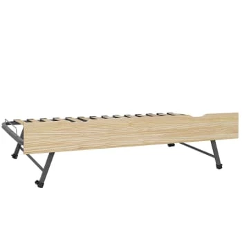 ID Kids Sommiers Sommier Gigogne Avec Façade 90x200 Cm Bois Massif Blanc 6 ID Kids Sommiers Sommier Gigogne Avec Façade 90x200 Cm Bois Massif Blanc – Image 4