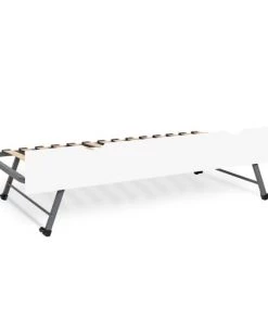 ID Kids Sommiers Sommier Gigogne Avec Façade 90x200 Cm Bois Massif Blanc