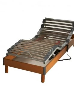 Idliterie Sommiers Sommier Relaxation Tous Lattes Bois Merisier 90x190