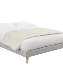 Moondaca Sommiers Sommier Tapissier 160x200 Tissu Déco Gris Perle -Sommiers Soldes sommier tapissier 160x200 tissu deco gris perle 2