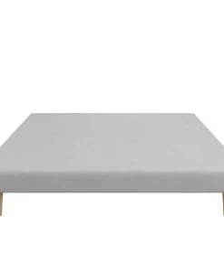 Moondaca Sommiers Sommier Tapissier 160x200 Tissu Déco Gris Perle -Sommiers Soldes sommier tapissier 160x200 tissu deco gris perle 4