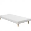 Moondaca Sommiers Sommier Tapissier 90x190 Tissu Déco Blanc Coton -Sommiers Soldes sommier tapissier 90x190 tissu deco blanc coton